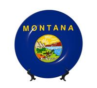 POEZJZW Decorative Plates Nebraska State Flag Pattern Decoration for Home Office Craft Ornaments Study and Entryway Plates 6in