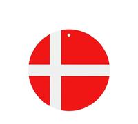 Poezjzw Denmark Danish Flag Pattern Car Air Fresheners 4 Pcs Round Shape Hanging Aromatherapy Tablets Scented Fresheners For Bedroom Bathroom