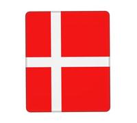 POEZJZW Denmark Danish Flag Pattern Mouse Pad, Portable Office Non-Slip Rubber Base Wireless Mouse Pad For Office Laptop Computer Pc 8.3 X 10.3 In
