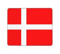 POEZJZW Denmark Danish Flag Pattern Mouse Pad, Portable Office Non-Slip Rubber Base Wireless Mouse Pad For Office Laptop Computer Pc 7.9 X 9.5 In