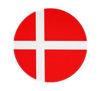 POEZJZW Denmark Danish Flag Pattern Round Mouse Pad Desktop Protection Mat with Non-Slip Rubber Base 7.9Ã-7.9 in for Home and Office