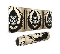 Poezjzw Devil Satan Long Gaming Mouse Pad Large Desk Pad Keyboard Mat with Stitched Edges for Gaming and Office 31.5 X 11.8 in