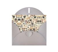 POEZJZW Dog Bones Paw Patterned Pearl Paper Blank Greeting Card Suitable For Birthday Wedding Party Invitation With Gray Envelope