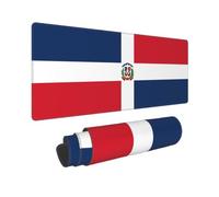 Poezjzw Dominican Republic Long Gaming Mouse Pad Large Desk Pad Keyboard Mat with Stitched Edges for Gaming and Office 31.5 X 11.8 in