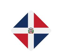 Poezjzw Dominican Republic Pattern Car Air Fresheners 4 Pcs Square Hanging Aromatherapy Tablets Scented Fresheners For Bedroom Bathroom