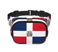 Poezjzw Dominican Republic Travel Waist Bag Suitable For Running, Cycling And Outdoor Adventures, Store Mobile Phones And Credit Cards, Black, One Size