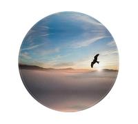 POEZJZW Eagle Mountains Pattern Round Non-Slip Rubber Base Small Mouse Pad Suitable For Games Computer Laptop 7.9x7.9 In