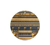 Poezjzw Egyptian Pharaonic Frescoes Pattern Car Air Fresheners 4 Pcs Round Shape Hanging Aromatherapy Tablets Scented Fresheners For Bedroom Bathroom