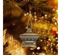 Poezjzw Egyptian Pharaonic Frescoes Pattern Ceramic Christmas Ornament Star Hanging Pendant Gifts For Xmas Holidays, Ornaments For Home Decor