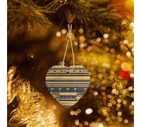 Poezjzw Egyptian Pharaonic Frescoes Pattern Christmas Ceramic Pendant Decorations Suitable For Home Shopping Malls And Holiday Celebrations