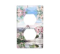 Poezjzw Eiffel Tower Paris View Pattern Light Switch Cover Outlet Cover Duplex Outlet Decorative Wall Plate Decorative Wall Plate Size 4.5x2.76 Inch