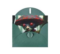 POEZJZW Elves On The Tree Pearl Paper Christmas Cards, With Dark Green Envelopes, Thank You Cards, Wedding, Valentine'S Day Cards 10-Count