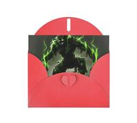 POEZJZW Elves On The Tree Spirit Pearl Paper Christmas Cards, With Red Envelopes, Thank You Cards, Wedding, Valentine'S Day Cards 10-Count