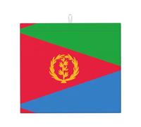 Poezjzw Eritrean Flag Pattern Dish Drying Mat for Kitchen Counter 18"X16" Drying Mat for Coffee Machine Dish Rack