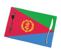 Poezjzw Eritrean Flag Pattern Placemats Set Of 6, 12 X 18 Inch Seasonal Autumn Table Mats For Party Kitchen Dining Decoration