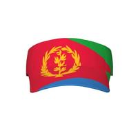 POEZJZW Eritrean Flag Sports Sunscreen Hollow Top Hat Adjustable Sun Hat Breathable Summer Hiking Outdoor Hat Black, Black, One size