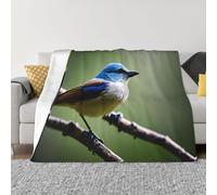 POEZJZW Ethereal Nightingale Bird Pattern Flannel Blanket Lightweight and Comfortable Ultra-Soft Warm Micro Fleece Bed Couch Living Room 50"X40"