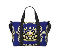 Poezjzw Fantasy Tiara Travel Duffel Bag Tote Carry On Luggage Bag Water Resistant Weekender Overnight Bags For Foldable, Black, One Size, Black, One Size