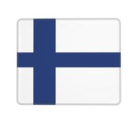 POEZJZW Finnish Flag Pattern Mouse Pad, Portable Office Non-Slip Rubber Base Wireless Mouse Pad for Office Laptop Computer Pc 8.3 X 10.3 in