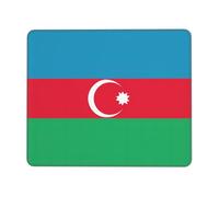 POEZJZW Flag of Azerbaijan Pattern Mouse Pad, Portable Office Non-Slip Rubber Base Wireless Mouse Pad for Office Laptop Computer Pc 7.9 X 9.5 in