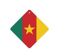 Poezjzw Flag Of Cameroon Pattern Car Air Fresheners 6 Pcs Square Hanging Aromatherapy Tablets Scented Fresheners For Bedroom Bathroom