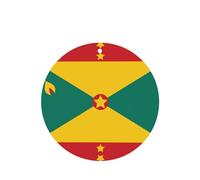 Poezjzw Flag Of Grenada Pattern Car Air Fresheners 4 Pcs Round Shape Hanging Aromatherapy Tablets Scented Fresheners For Bedroom Bathroom
