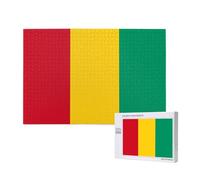 Poezjzw Flag Of Guinea Adult Classic Jigsaw 1000 Pieces Wooden Puzzle Modern Home Decor Intellectual Game 75x50cm