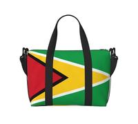 Poezjzw Flag Of Guyana Travel Duffle Bag Weekender Carry On Tote Bags For Women Hospital Bags For Labor And Delivery Overnight Luggage Bag, Black, One Size