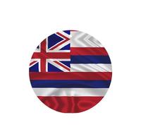 Poezjzw Flag Of Hawaii American Pattern Car Air Fresheners 4 Pcs Round Shape Hanging Aromatherapy Tablets Scented Fresheners For Bedroom Bathroom