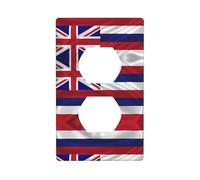 Poezjzw Flag of Hawaii American Pattern Outlet Covers Wall Plate Light Switch Plate Decorative for Kitchen Bathroom Bedroom Farmhouse Decor