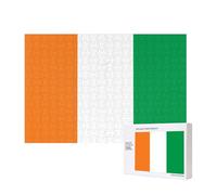 Poezjzw Flag Of Ivory Coast Adult Classic Jigsaw 300 Pieces Wooden Puzzle Modern Home Decor Intellectual Game 40 X 28 Cm