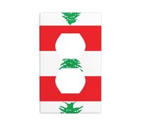 Poezjzw Flag of Lebanon Pattern Outlet Covers Wall Plate Light Switch Plate Decorative for Kitchen Bathroom Bedroom Farmhouse Decor