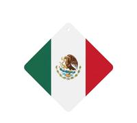 Poezjzw Flag Of Mexico Pattern Car Air Fresheners 6 Pcs Square Hanging Aromatherapy Tablets Scented Fresheners For Bedroom Bathroom