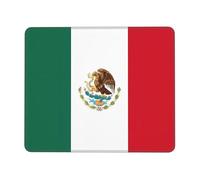 POEZJZW Flag of Mexico Pattern Mouse Pad Non-Slip Rubber Stitched Edges Waterproof Gaming Mouse Mat for Desk Gaming Work Wireless Mice 10 X 12 Inch