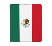 POEZJZW Flag of Mexico Pattern Mouse Pad Non-Slip Rubber Stitched Edges Waterproof Gaming Mouse Mat for Desk Gaming Work Wireless Mice 7.9 X 9.5 in