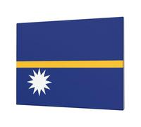 POEZJZW Flag Of Nauru Canvas Wall Art Poster Modern Decor Pictures For Living Room Bedroom Office Unframed (12 X 16 In/30 X 40 Cm)