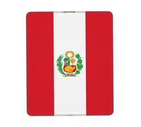 POEZJZW Flag of Peru Pattern Mouse Pad Non-Slip Rubber Stitched Edges Waterproof Gaming Mouse Mat for Desk Gaming Work Wireless Mice 8.3 X 10.3 in