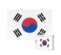 Poezjzw Flag Of Republic Of Korea Adult Classic Jigsaw 300 Pieces Wooden Puzzle Modern Home Decor Intellectual Game 40 X 28 Cm