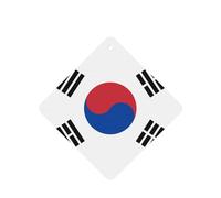 Poezjzw Flag Of Republic Of Korea Pattern Car Air Fresheners 6 Pcs Square Hanging Aromatherapy Tablets Scented Fresheners For Bedroom Bathroom