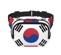 Poezjzw Flag Of Republic Of Korea Travel Waist Bag Suitable For Running, Cycling And Outdoor Adventures, Store Mobile Phones And Credit Cards, Black, One Size