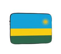 POEZJZW Flag of Rwanda Laptop Bag Handheld Portable Briefcase Shockproof Protective Sleeve Computer Inner Bag For 10 inch inch Laptop, Black, 25.40 cm