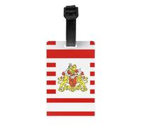 Poezjzw Flag of The Senate of Bremen Travel Luggage Tags Travel Suitcase Bag Anti-Lost Labels Checked Baggage Tags Easy to Identify