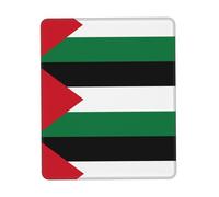 POEZJZW Flag of The State of Palestine Pattern Mouse Pad Non-Slip Rubber Stitched Edges Waterproof Gaming Mouse Mat for Desk Gaming Work Wireless Mice 8.3 X 10.3 in