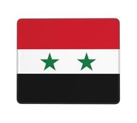 POEZJZW Flag of The Syrian Arab Republic Pattern Mouse Pad Gaming Non-Slip Rubber Base Rectangular Mouse Mat for Desktop Computer Laptop Gaming Office 8.3 X 10.3 in