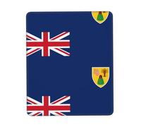 POEZJZW Flag of The Turks and Caicos Islands Pattern Mouse Pad Gaming Non-Slip Rubber Base Rectangular Mouse Mat for Desktop Computer Laptop Gaming Office 8.3 X 10.3 in