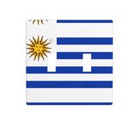Poezjzw Flag of Uruguay Pattern Decorative Light Switch Plate Covers 2 Gang Wall Plate Double Toggle Switch Cover 4.5 X 4.5 in