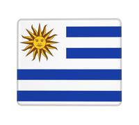 POEZJZW Flag Of Uruguay Pattern Mouse Pad, Portable Office Non-Slip Rubber Base Wireless Mouse Pad For Office Laptop Computer Pc 7 X 8.6 In