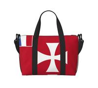 Poezjzw Flag Of Wallis And Futuna Islands Travel Duffel Bag Tote Carry On Luggage Bag Water Resistant Weekender Overnight Bags For Foldable, Black, One Size