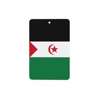 Poezjzw Flag Of Western Sahara Pattern Car Air Fresheners 6 Pcs Rectangle Hanging Aromatherapy Tablets Scented Fresheners For Bedroom Bathroom