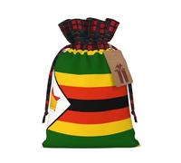 POEZJZW Flag Of Zimbabwe Drawstring Gift Bag Snack Bag Candy Bag, Perfect For Celebration Christmas Birthdays, Parties Etc